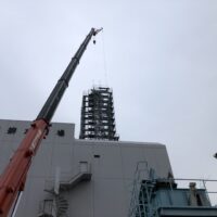 東京都葛飾区　綾瀬排水機場鉄塔塗装工事
